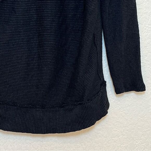 We The Free by Free People Casey Mock Neck Ribbed Tunic in Black size Small - Picture 11 of 14